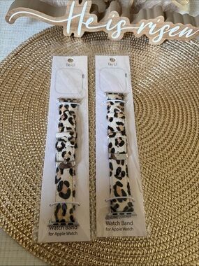 Leopard Print Genuine leather Apple Watch Bands - Choose between 3 styles